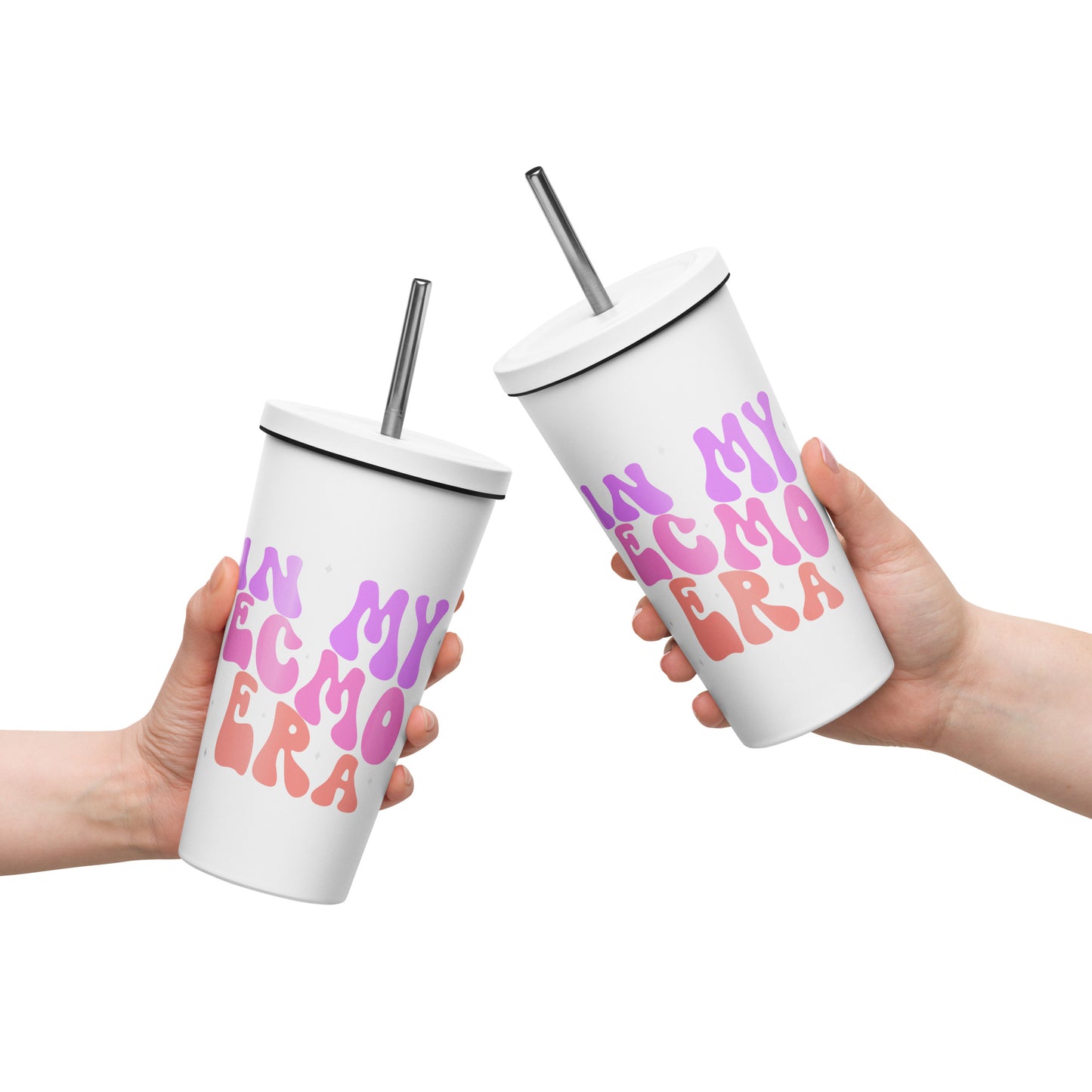 In My ECMO Era 20oz Insulated tumbler with a straw