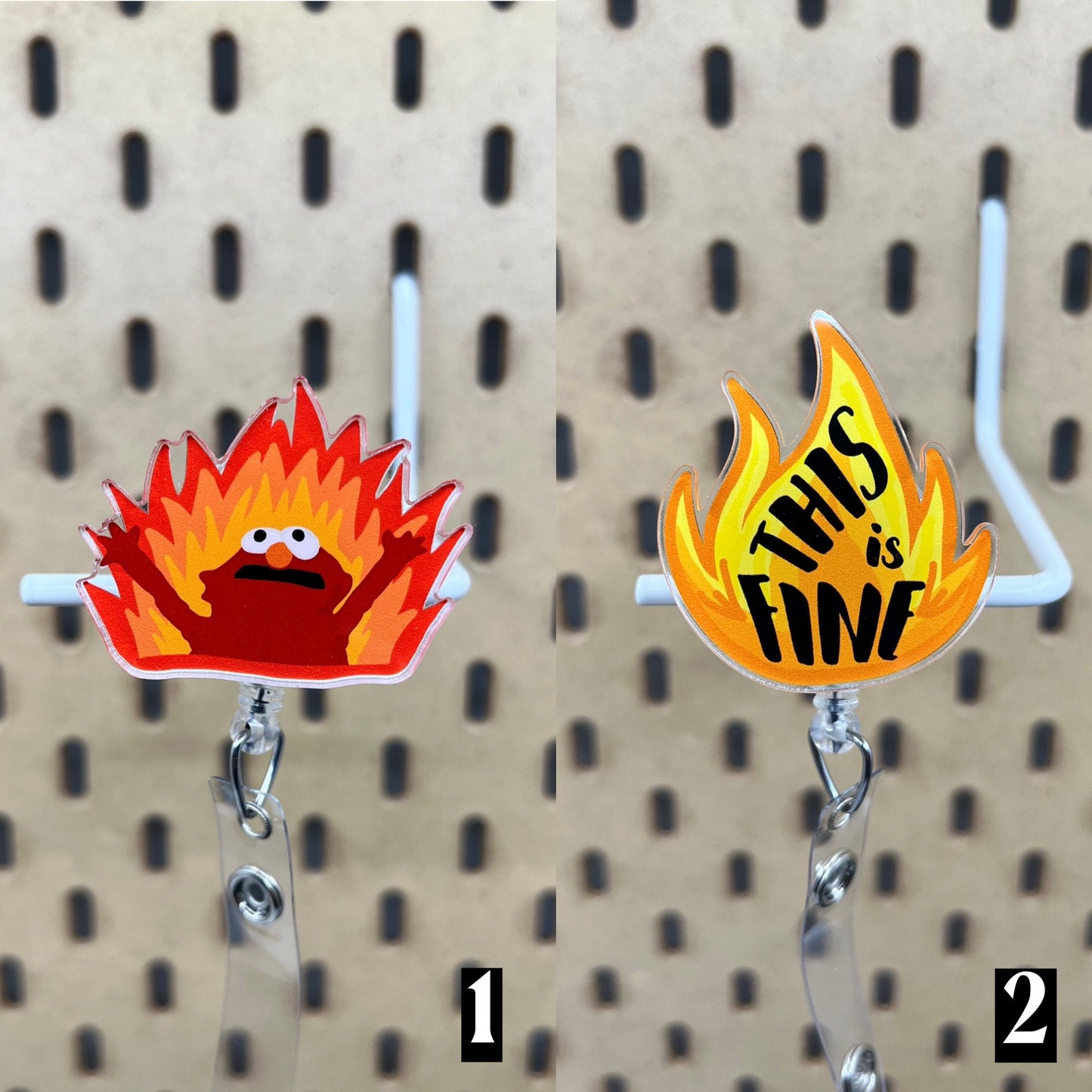 Flame Meme Badge Reel, id badge holder, id holder, nurse badge reel, nurse gift, teacher gift, doctor gift, badge holder, badge reel nursing