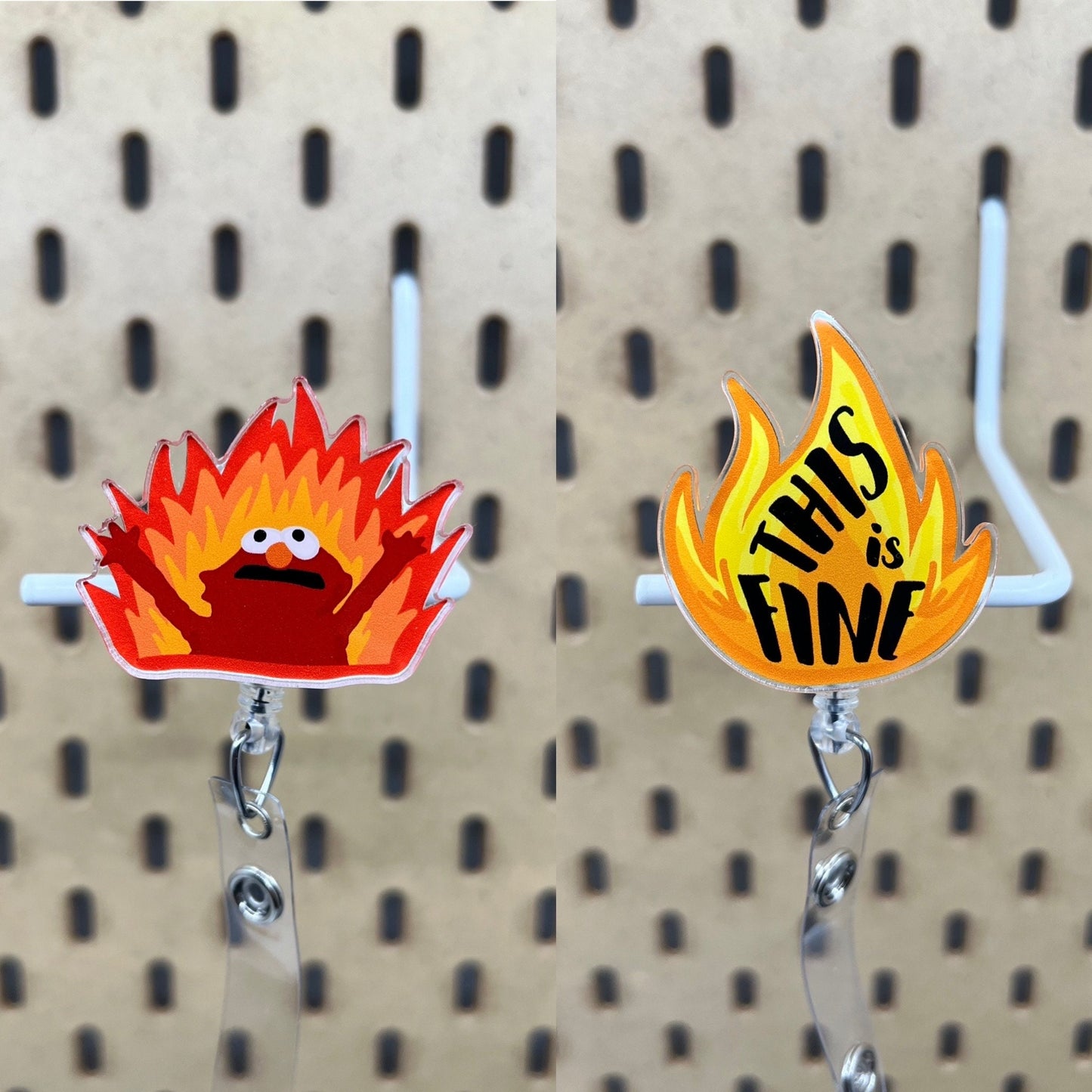 Flame Meme Badge Reel, id badge holder, id holder, nurse badge reel, nurse gift, teacher gift, doctor gift, badge holder, badge reel nursing