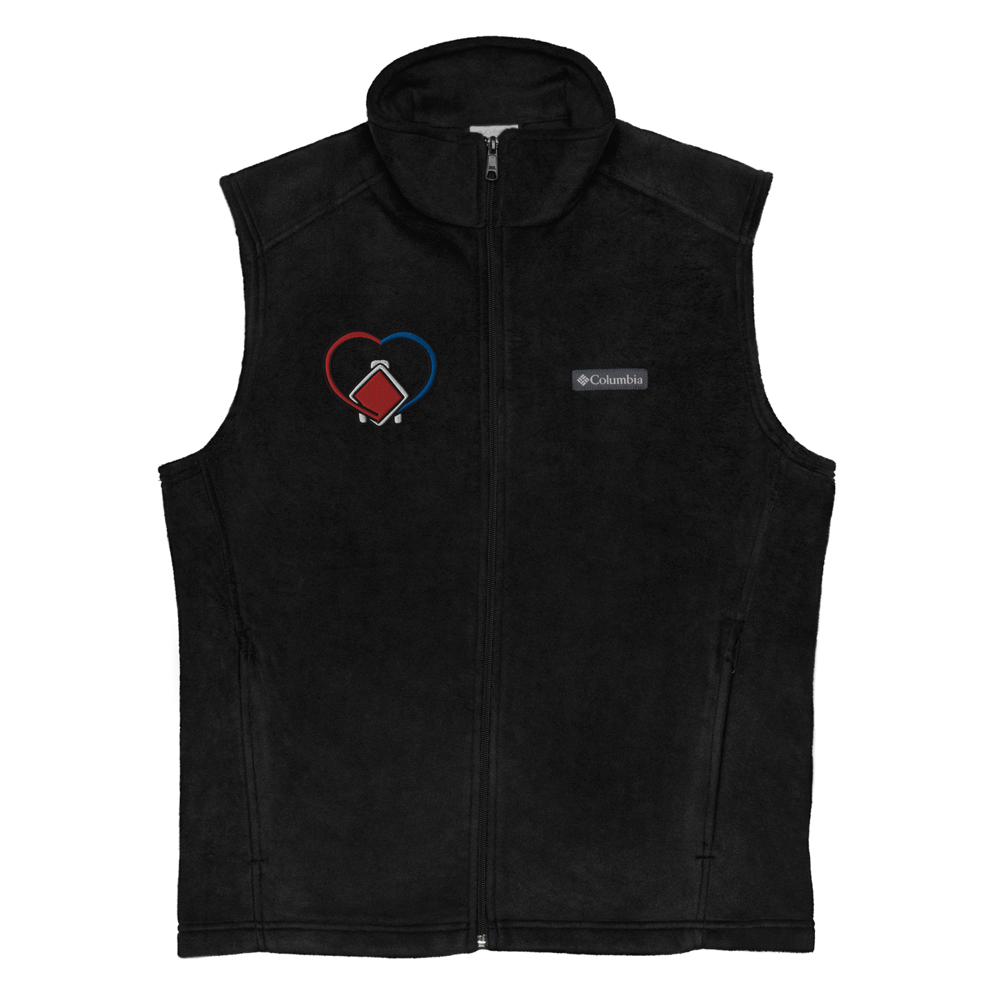 ECMO Heart Embroidered Unisex Columbia Fleece Vest