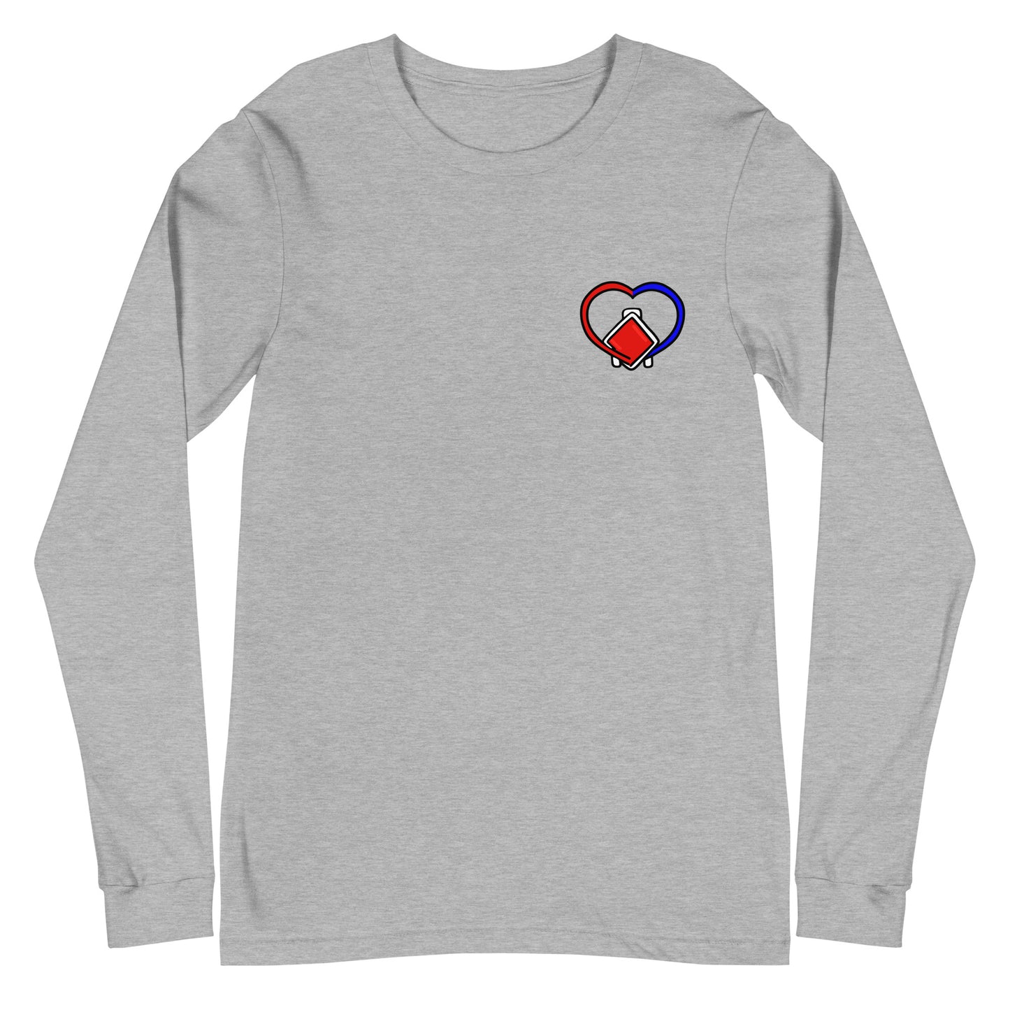 In My ECMO Era red and white (back print) Unisex Long Sleeve Tee