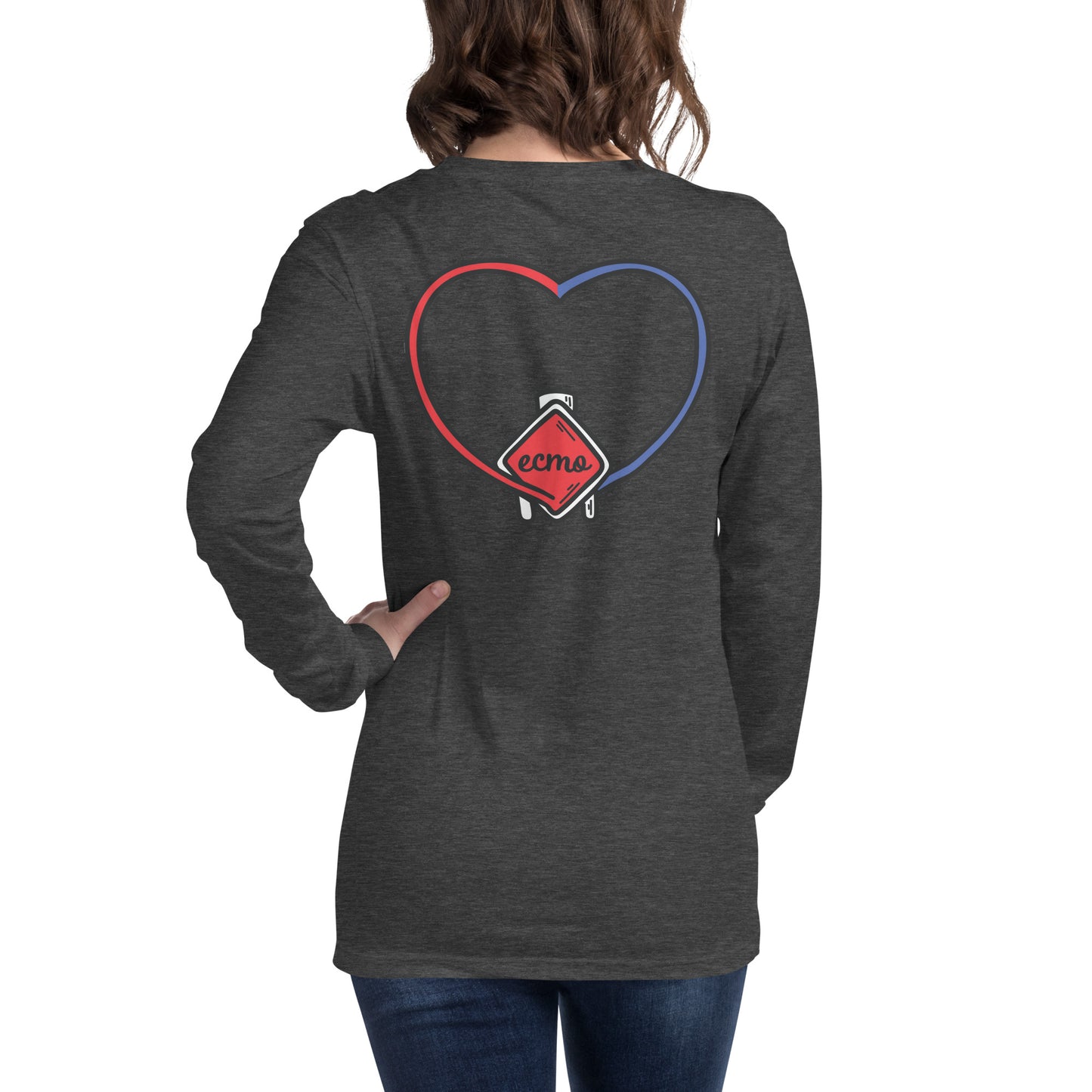 ECMO Heart *Back* Unisex Long Sleeve Tee