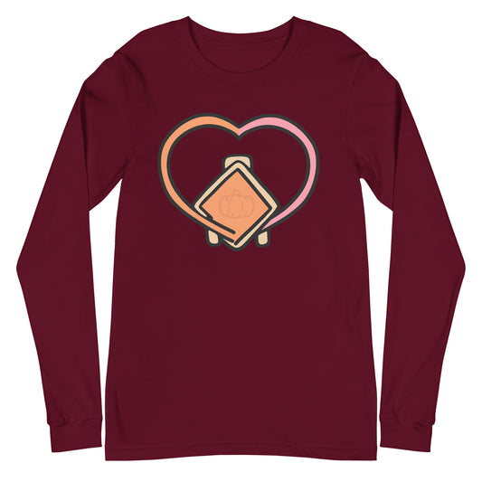 Pumpkin Spice ECMO Heart Unisex Long Sleeve Tee