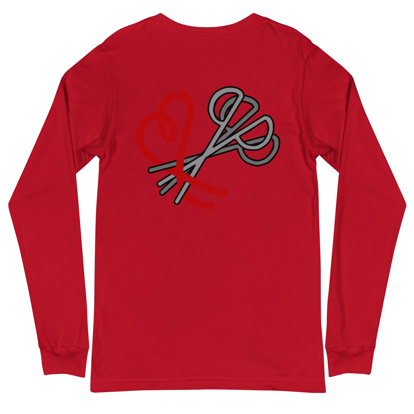 Tubing Clamp (back print) Unisex Long Sleeve