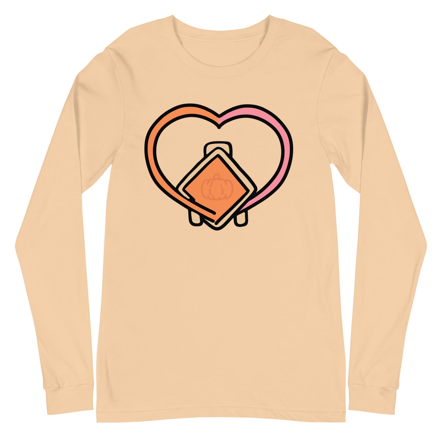 Pumpkin Spice ECMO Heart Unisex Long Sleeve Tee