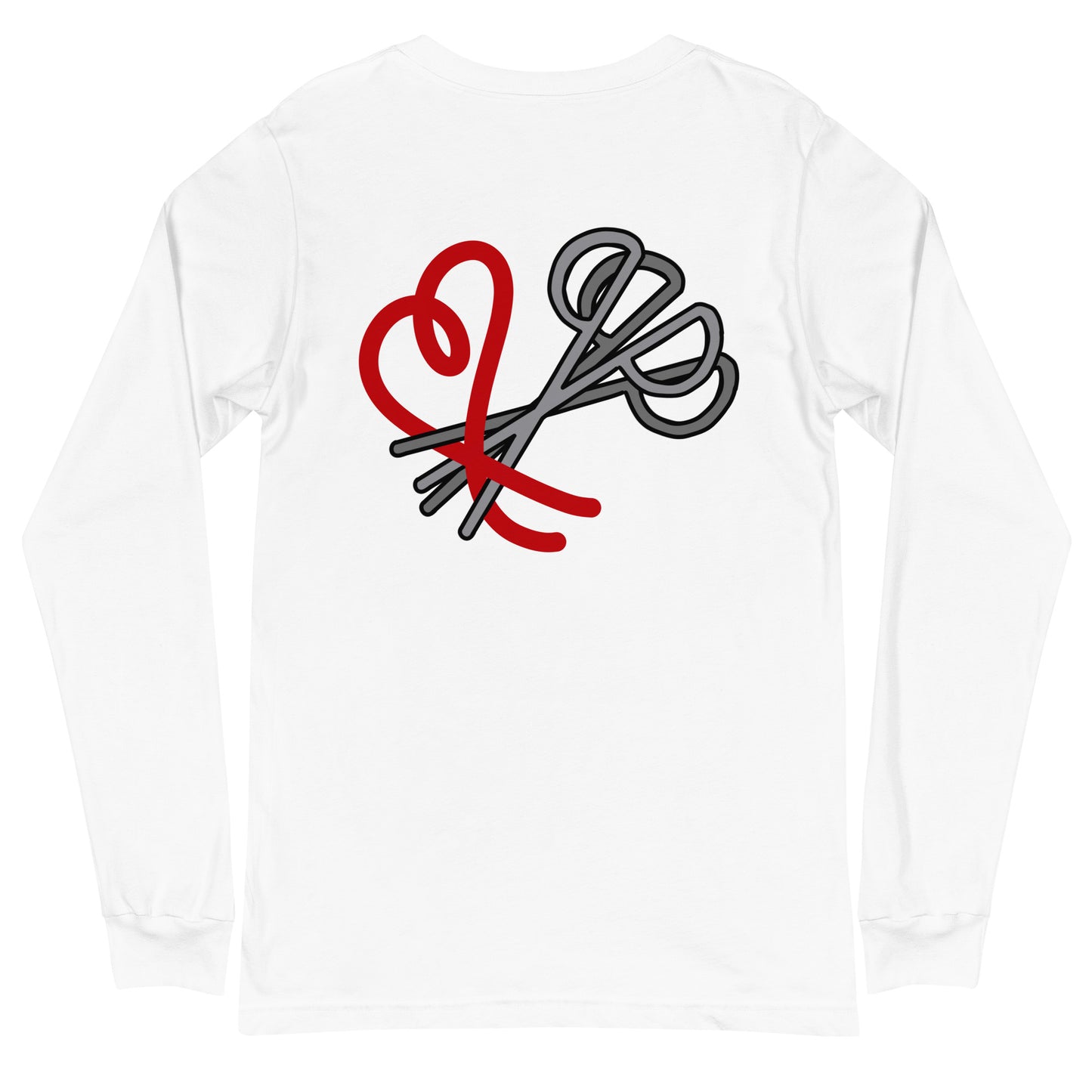 Tubing Clamp (back print) Unisex Long Sleeve