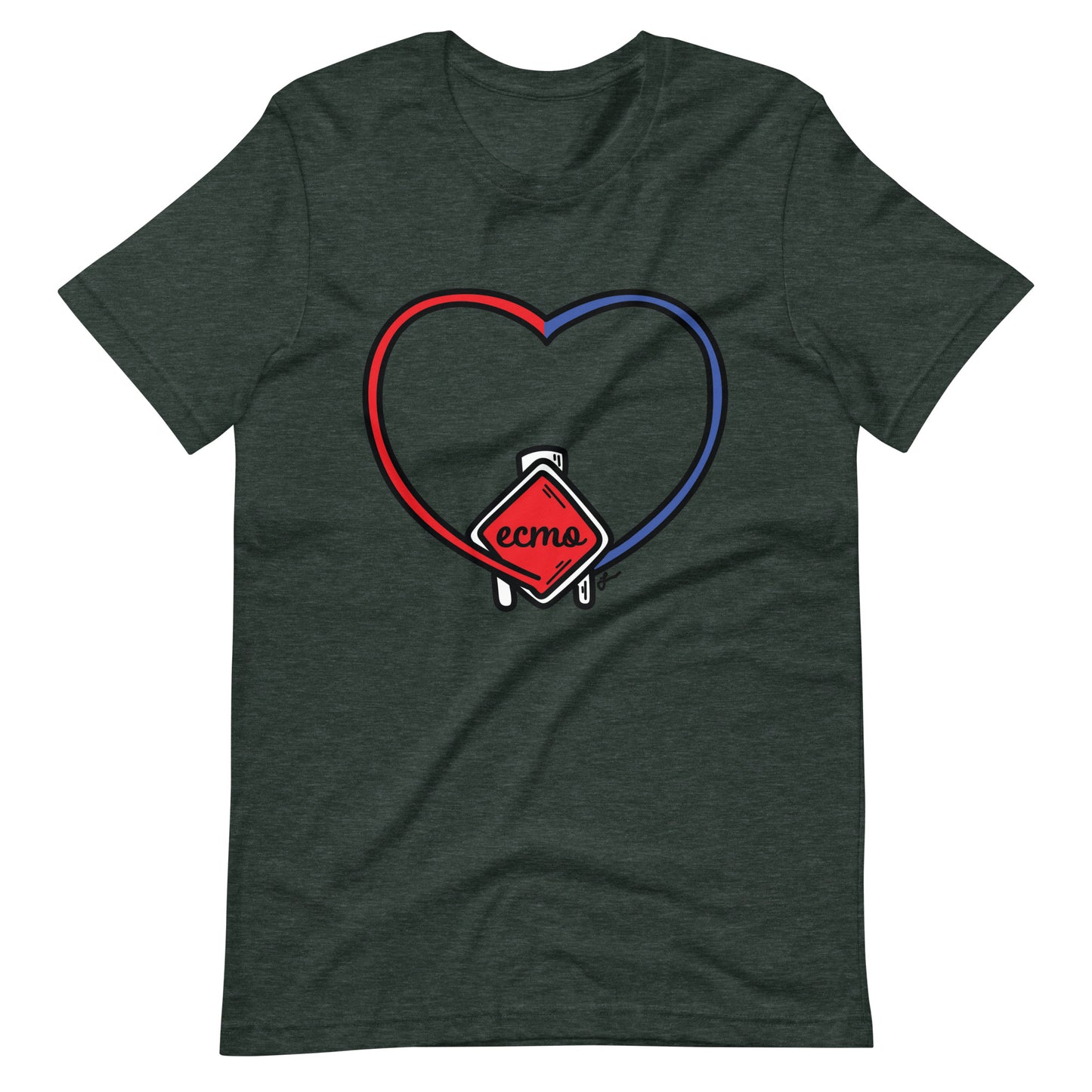 ECMO Heart t-shirt