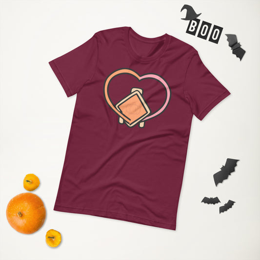 Pumpkin Spice ECMO Heart Unisex Short Sleeve Tee