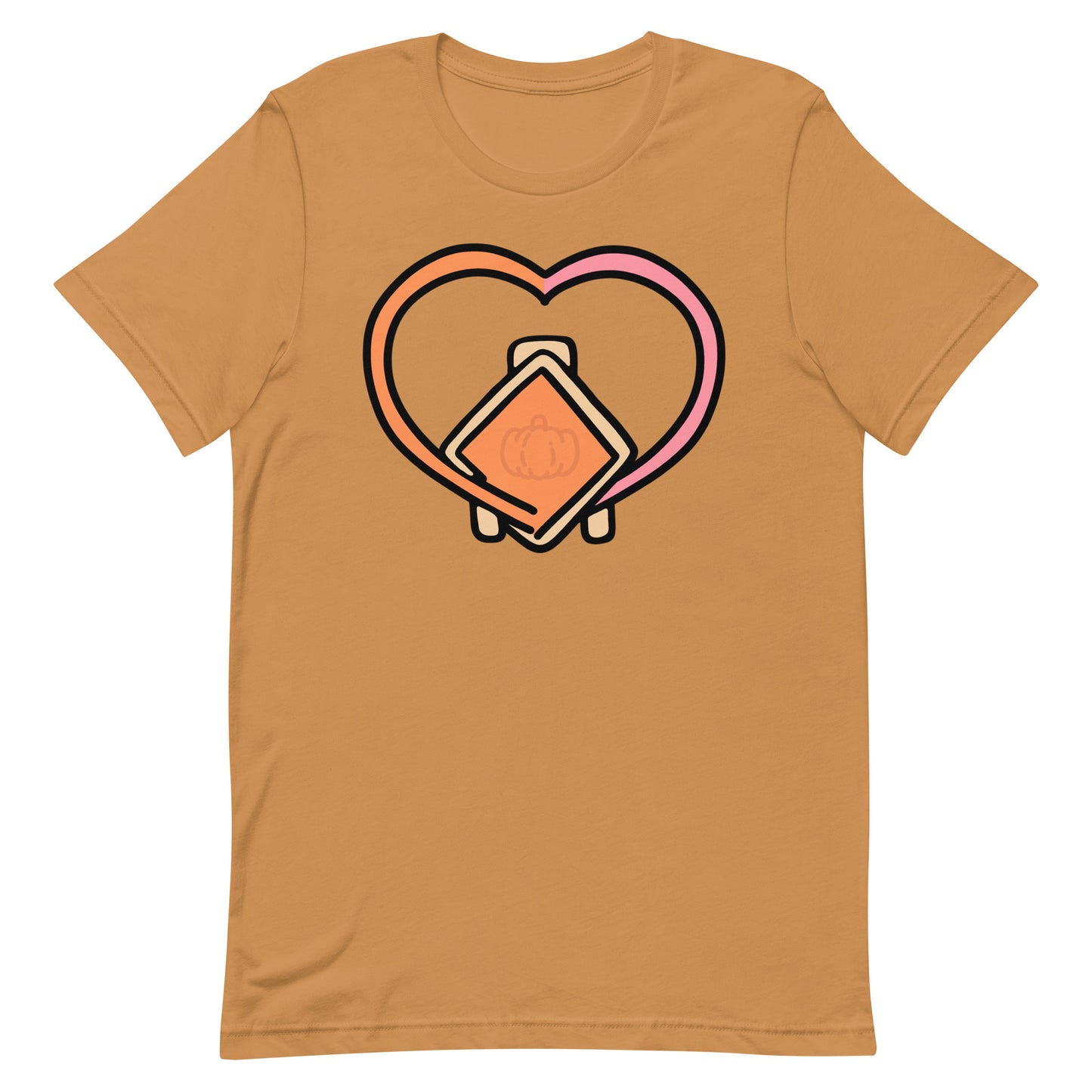 Pumpkin Spice ECMO Heart Unisex Short Sleeve Tee