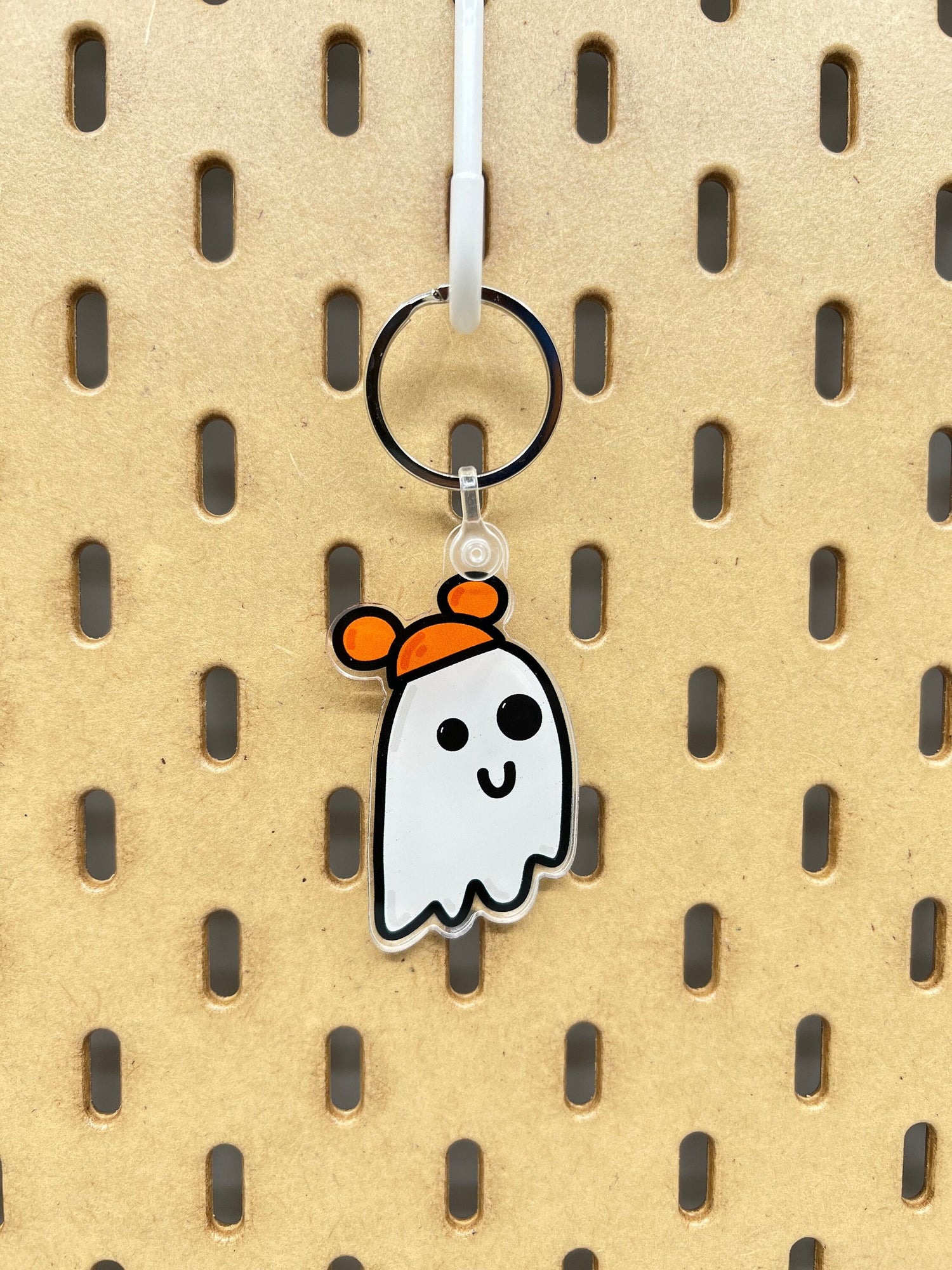 Spooky Ghost Keychain Seconds / Theme Park Ghost / Not So Scary / Halloween Keychain / Not So Scary Keychain / Ghost Keychain /